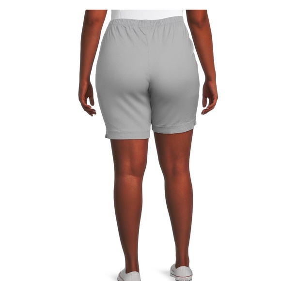 Just My Size Women’s Elastic Waist Stretch Gray Shorts 2X NEW - Picture 4 of 5
